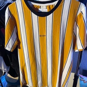 Denim & Flower stripe shirt